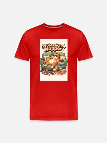 Professional napper - Men's Premium Organic T-Shirt - red