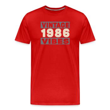 Anniversary 1986 - 40 years - Men's Premium Organic T-Shirt - red - Front - Damien (186cm)