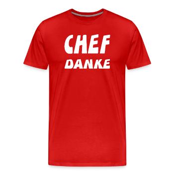 Chef - Männer Premium Bio T-Shirt - Rot - Vorne - Damien (186cm)