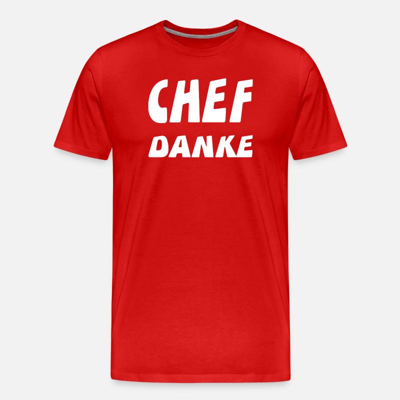Chef - Männer Premium Bio T-Shirt - Rot