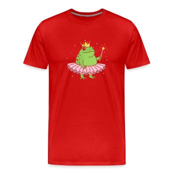 Princesse grenouille en tutu rose - T-shirt bio Premium Homme - rouge - Devant - Damien (186cm)
