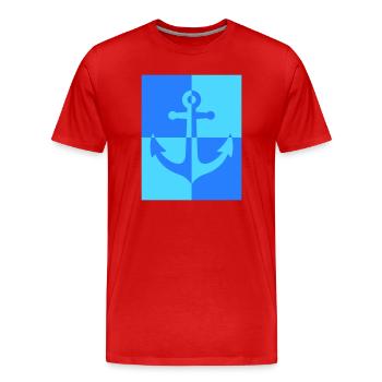 Ancre - T-shirt bio Premium Homme - rouge - Devant - Damien (186cm)