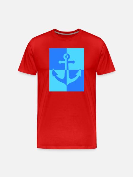 Anchor - Men's Premium Organic T-Shirt - red