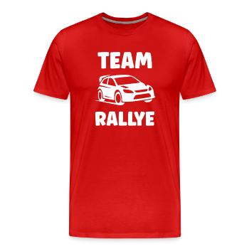 rallye - T-shirt bio Premium Homme - rouge - Devant - Damien (186cm)