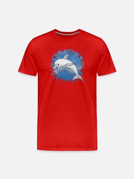 dolphin - Men's Premium Organic T-Shirt - red
