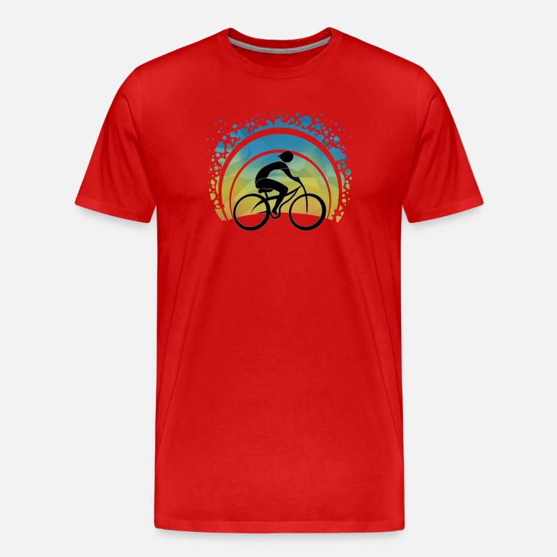 Ciclista - Maglietta ecologica premium da uomo - rosso