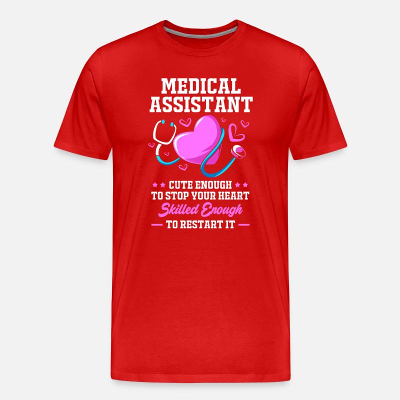 Arzthelferin MFA - Männer Premium Bio T-Shirt - Rot