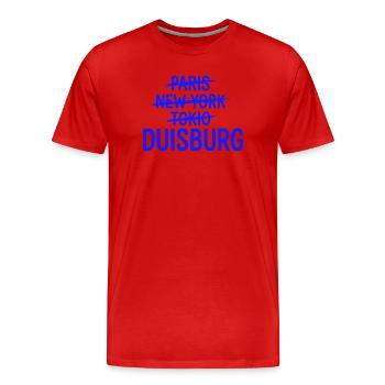 Duisburg, Ruhrpott, Quartier de la Ruhr Hoodie de la ville, Mug - T-shirt bio Premium Homme - rouge - Devant - Damien (186cm)