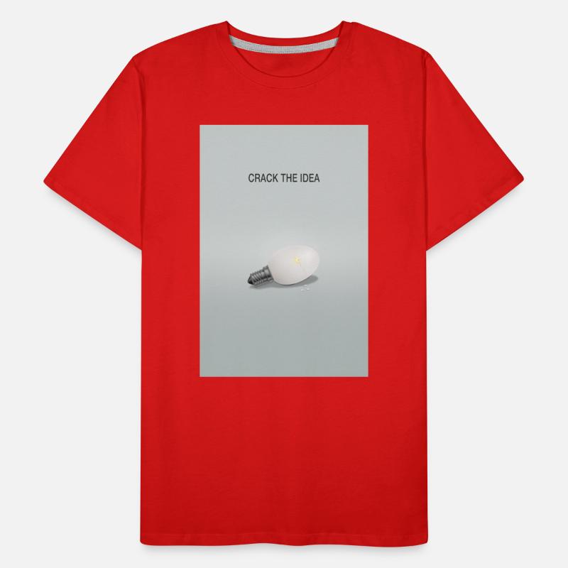 Craque l’idée : design minimaliste d’affiche T-shirt bio Premium Homme