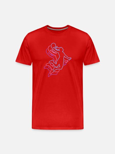 Basket-ball féminin - T-shirt bio Premium Homme - rouge