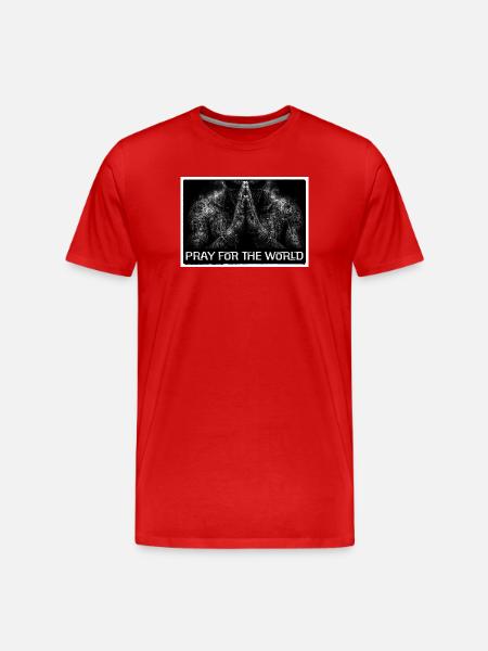 Pray for the world - Men's Premium Organic T-Shirt - red