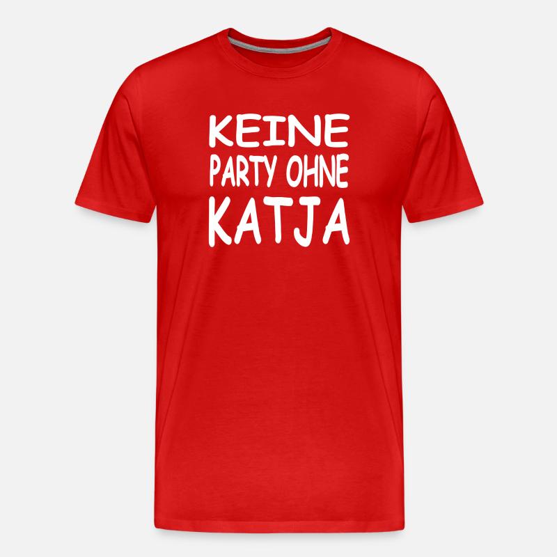Katja - Männer Premium Bio T-Shirt - Rot