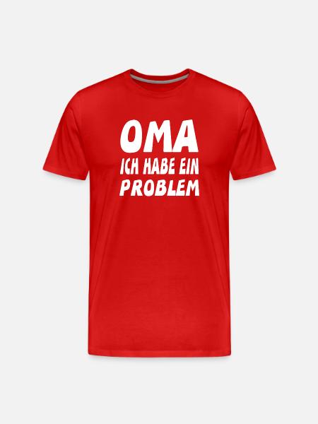 Oma - Männer Premium Bio T-Shirt - Rot