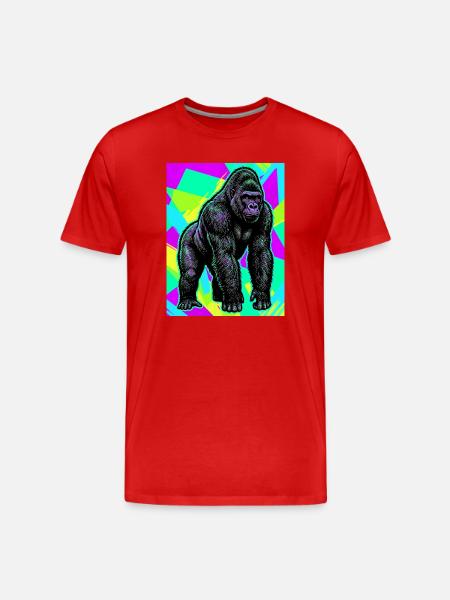 gorilla - Men's Premium Organic T-Shirt - red