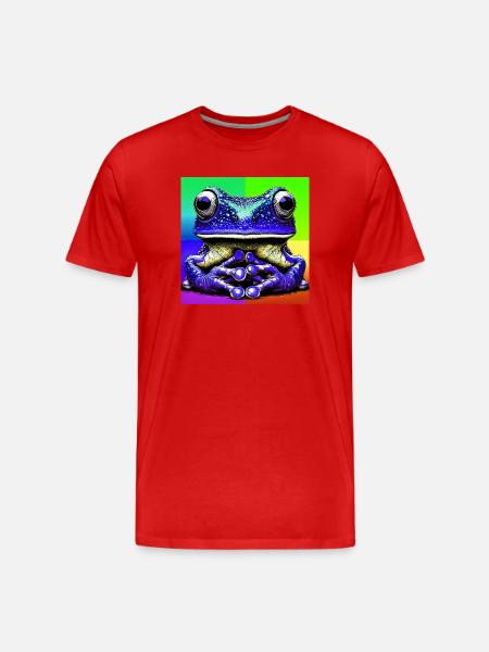 Frosch - Männer Premium Bio T-Shirt - Rot