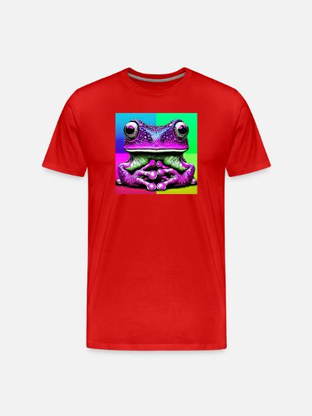 frog - Men's Premium Organic T-Shirt - red
