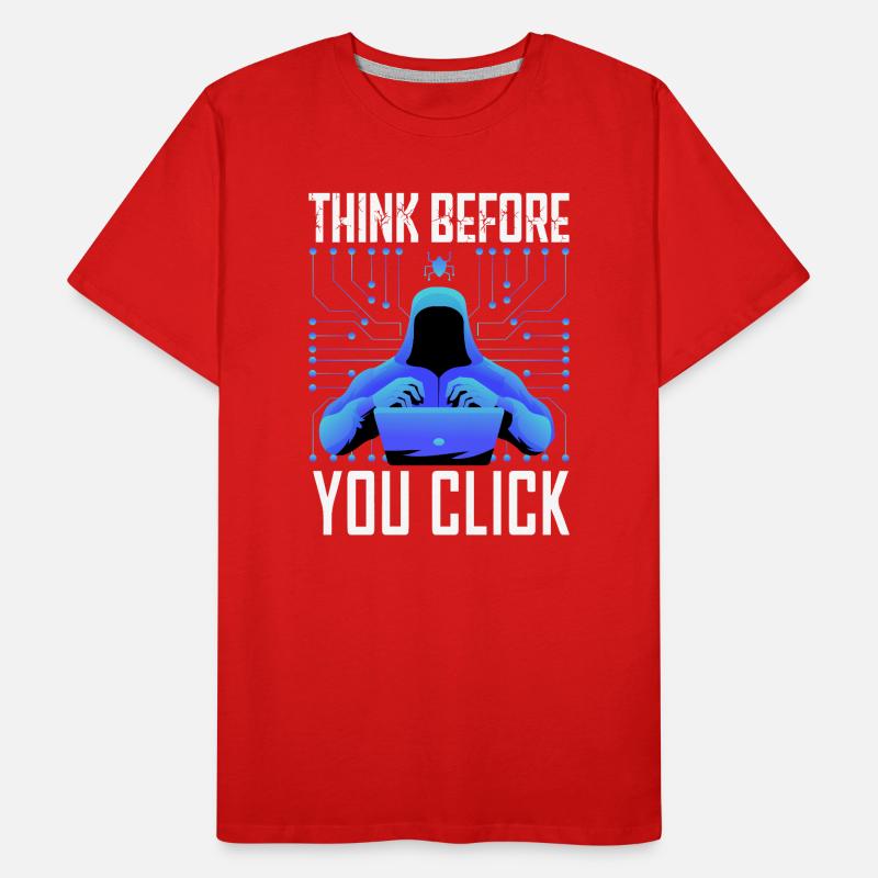 Hacker-Hacker-Hacker-Programmierer Linux Cybersicherheitsdaten Männer Premium Bio T-Shirt