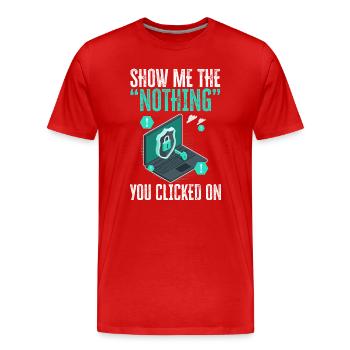 Lustiges Cybersicherheits-IT-Support-IT-Sicherheitsnetzwerk - Männer Premium Bio T-Shirt - Rot - Vorne - Damien (186cm)