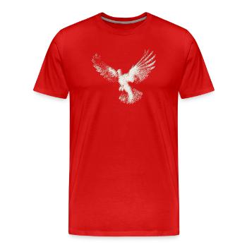 Taube | Heilig-Geist-Hemd | Christliches Symbol - Männer Premium Bio T-Shirt - Rot - Vorne - Damien (186cm)