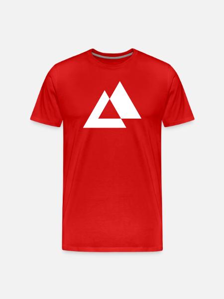 Geometric Triangles design - Men's Premium Organic T-Shirt - red