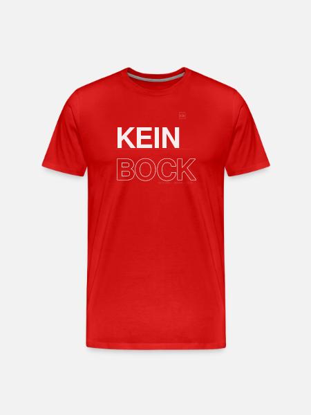 Kein Bock Kontrast-Statement - Männer Premium Bio T-Shirt - Rot