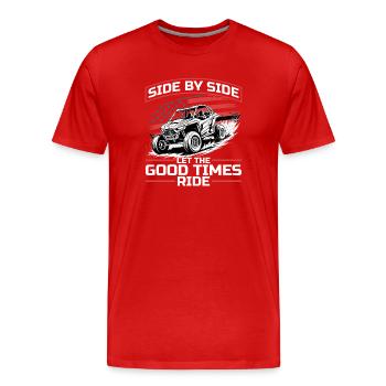 UTV Off Road Boy Men 4 Wheeler Side by side - Männer Premium Bio T-Shirt - Rot - Vorne - Damien (186cm)