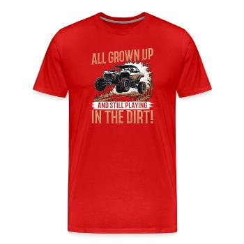 UTV Off Road Boy Men 4 Wheeler Side by side - Männer Premium Bio T-Shirt - Rot - Vorne - Damien (186cm)