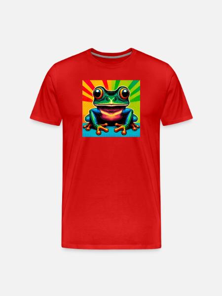 frog - Men's Premium Organic T-Shirt - red