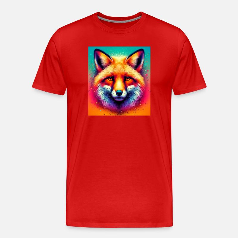 Fuchs - Männer Premium Bio T-Shirt - Rot