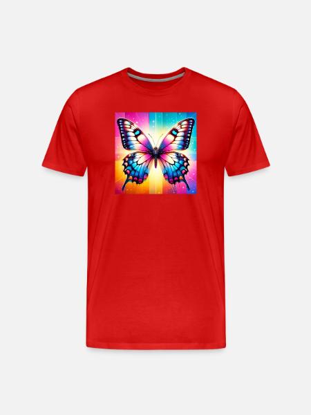 butterfly - Men's Premium Organic T-Shirt - red