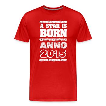 Jahr 2015 - Männer Premium Bio T-Shirt - Rot - Vorne - Damien (186cm)