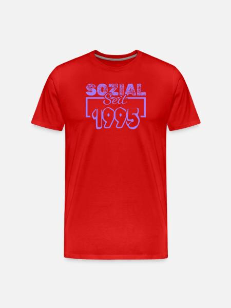 Sozialarbeiter 1995 - Männer Premium Bio T-Shirt - Rot