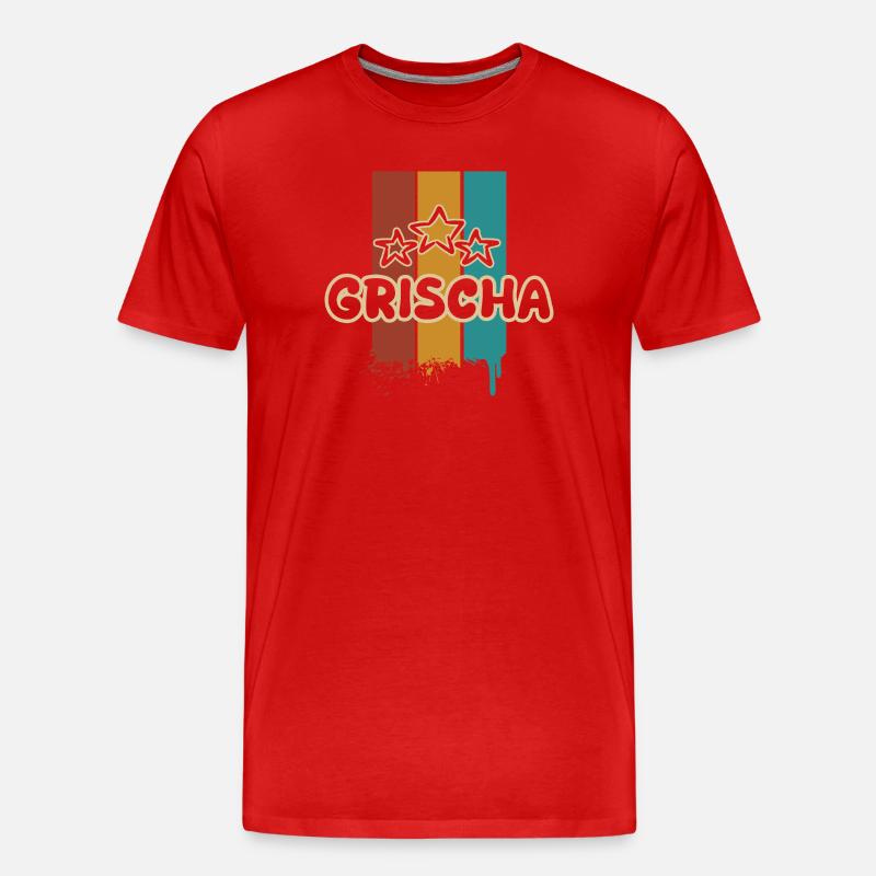 Geschenkidee Grischa - Männer Premium Bio T-Shirt - Rot