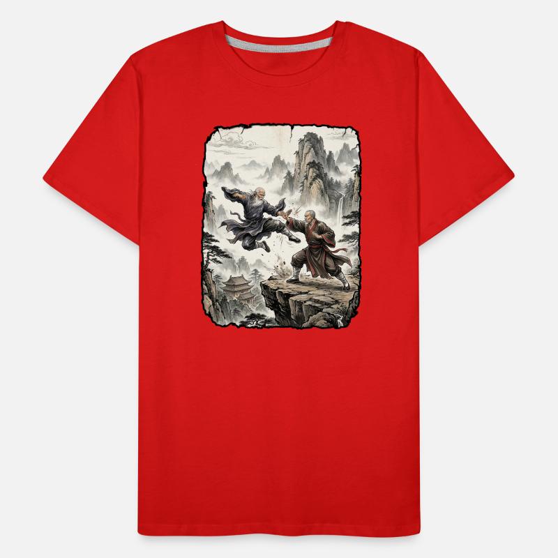 Kung Fu Kampfkunst Tradition Männer Premium Bio T-Shirt