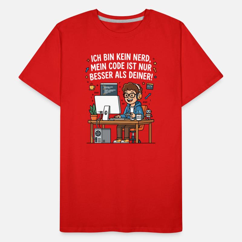 Coder Humor Programmierer Spruch Männer Premium Bio T-Shirt