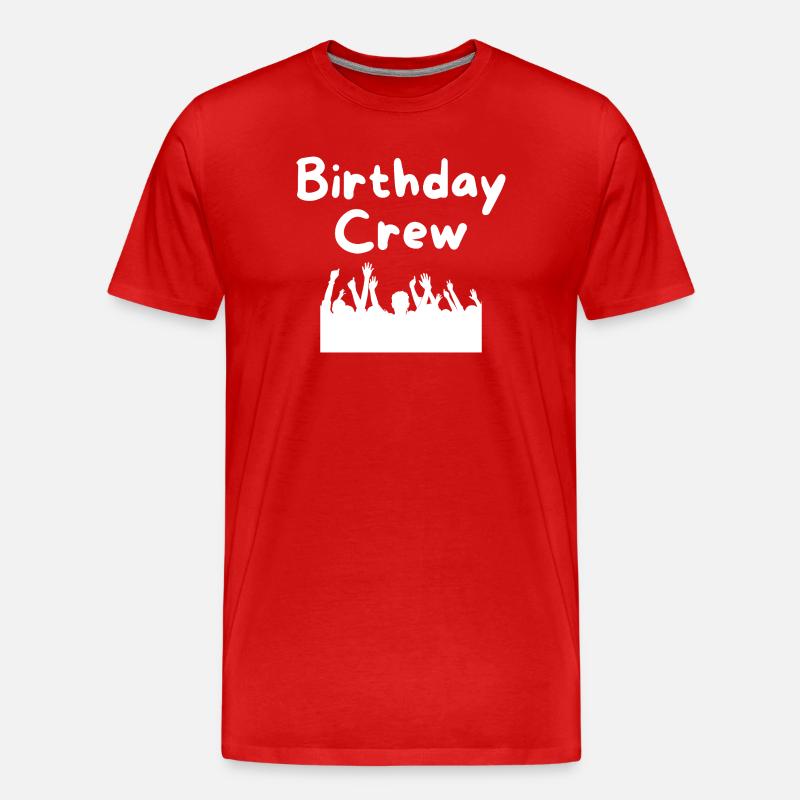 Birthday Crew - Männer Premium Bio T-Shirt - Rot