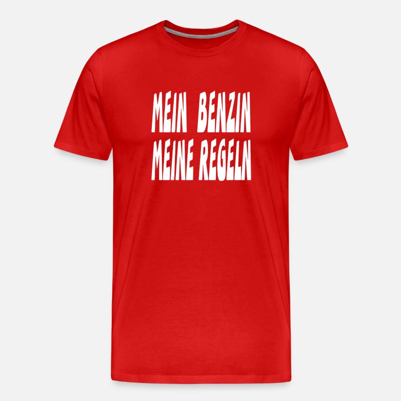 Benzin - Männer Premium Bio T-Shirt - Rot