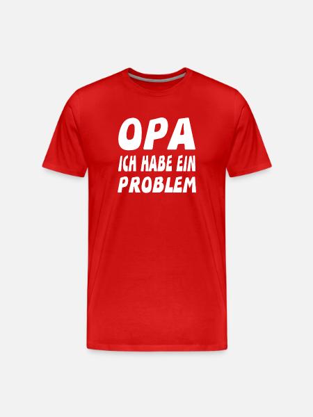 Opa - Männer Premium Bio T-Shirt - Rot