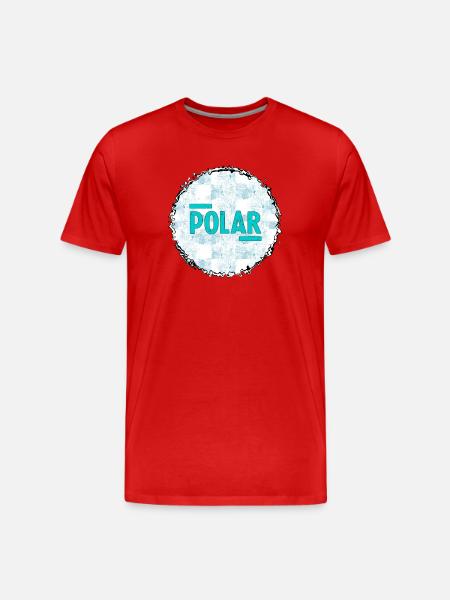 Polar Eisblau Logo Muster - Men's Premium Organic T-Shirt - red