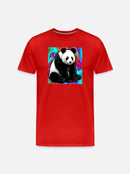 panda - T-shirt bio Premium Homme - rouge