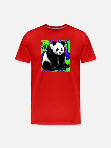 panda - T-shirt bio Premium Homme - rouge