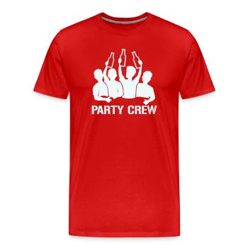 Bottle Raise Party Crew - Men's Premium Organic T-Shirt - red - Front - Damien (186cm)
