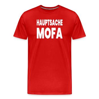 Mofa - Männer Premium Bio T-Shirt - Rot - Vorne - Damien (186cm)