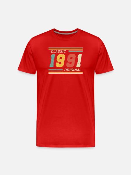 Classic 1991 original 1991 - Men's Premium Organic T-Shirt - red