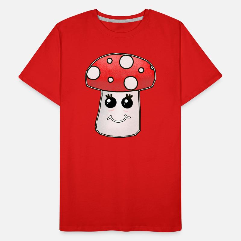 Kawaii Mushroom Toadstool Mushrooms Men's Premium Organic T-Shirt