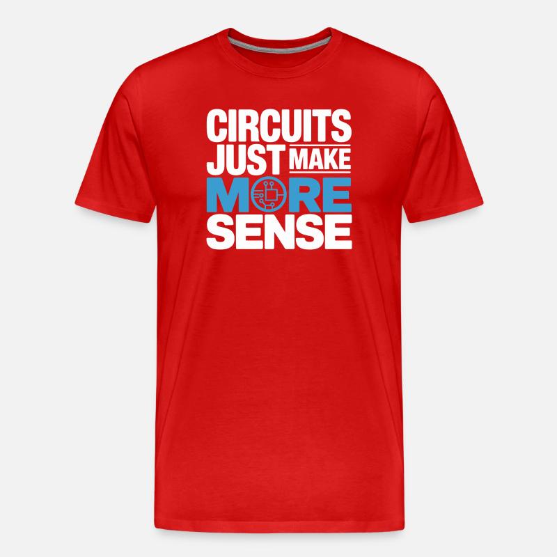 Schaltkreise Machen Technik Sinnvoller - Männer Premium Bio T-Shirt - Rot