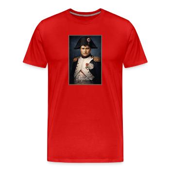 Napoleon Portrait Military Uniform - Men's Premium Organic T-Shirt - red - Front - Damien (186cm)