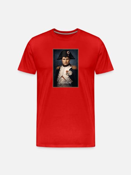 Napoleon Portrait Military Uniform - Men's Premium Organic T-Shirt - red