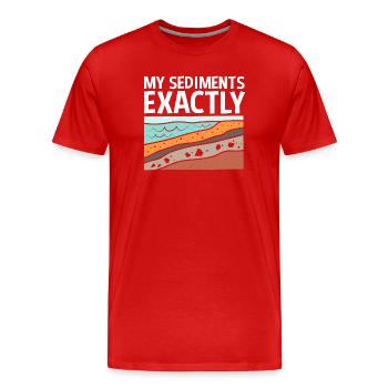 Archéologie Géologie - T-shirt bio Premium Homme - rouge - Devant - Damien (186cm)