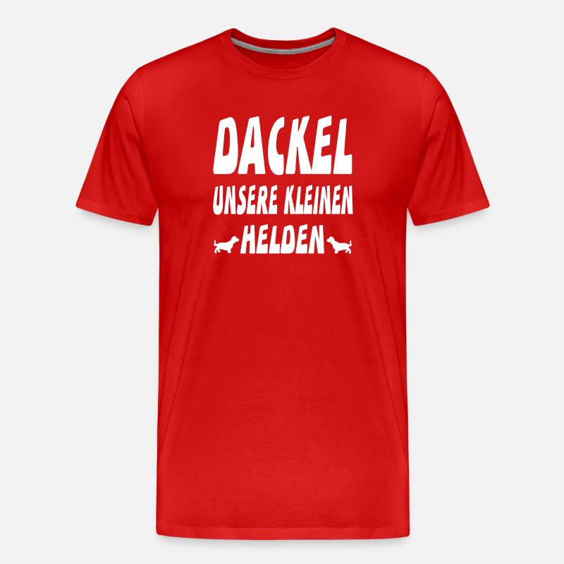 Dackel - Männer Premium Bio T-Shirt - Rot